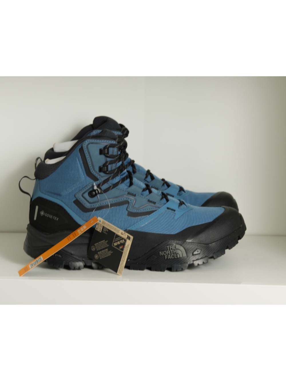 MENS TNF NORTH FACE OFFTRAIL HIKE LT MID GORE-TEX BOOTS WINSLOR BLUE BLACK 10.5